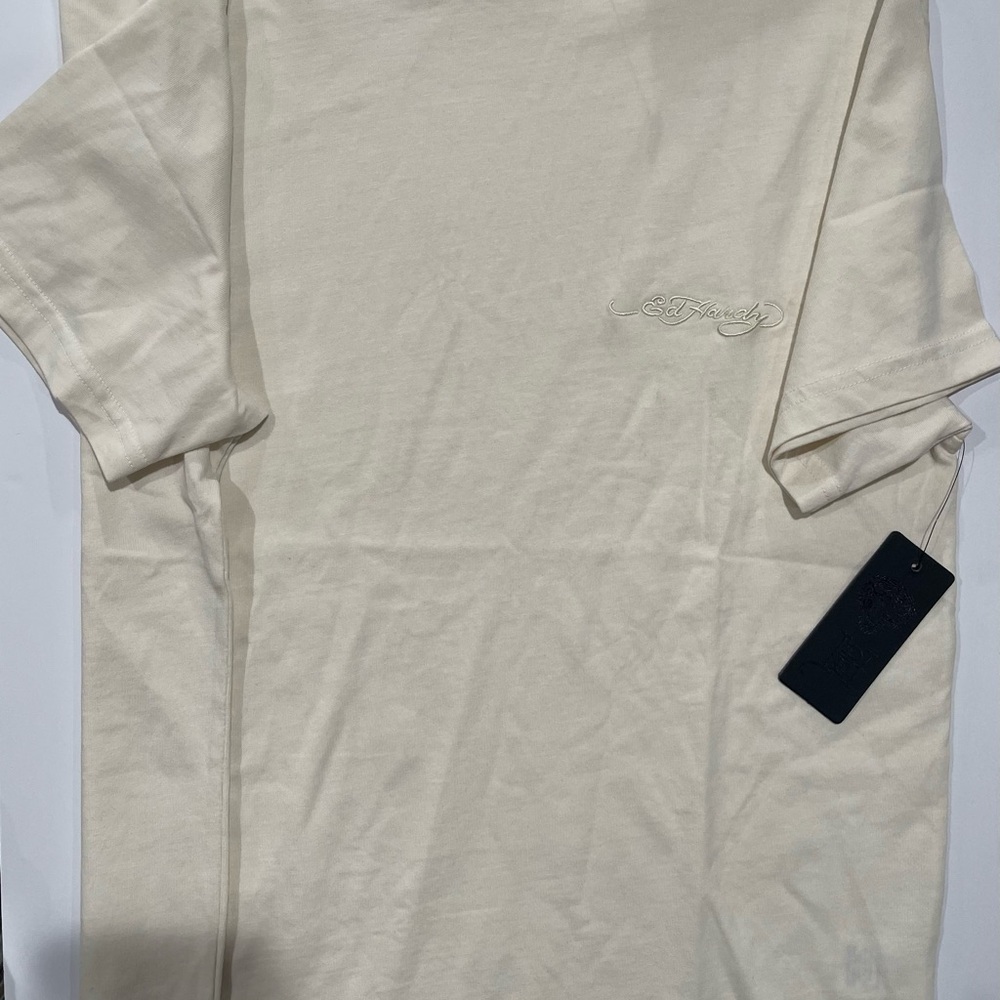Ed Hardy Men's Short Sleeve Beige Tee